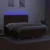 Vidaxl Box spring postelja z vzmetnico LED temno rjava 180x200cm blago