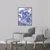 Canvas Slika na platnu Plavi cvetovi II, Sa ramom, 90 x 120 cm, Crni