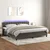 Vidaxl Box spring postelja z vzmetnico LED temno siva 200x200 cm žamet