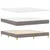 Vidaxl LED Box Spring Postelja z LED trakami Taupe 180 x 200 cm blago