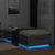 Okvir za krevet s LED svjetlima boja hrasta 100 x 200 cm drveni