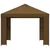 Gazebo 3 x 3 m Sivosmeđa Poliester i čelik 190 gsm