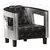 Avijatičarska fotelja od prave kože crna
