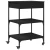 Kuhinjska kolica crna 60 x 48 x 89,5 cm od konstruiranog drva