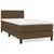 Greatstore Box spring postelja z vzmetnico temno rjav 90x190 cm blago
