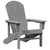Adirondack stolica Svijetlo siva 82 x 74 x 92 cm HDPE