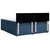 Vidaxl Box spring postelja z vzmetnico modra 200x200 cm blago
