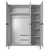 Garderobna omara Nicole 150 3D2SZ - bela