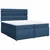 vidaXL vidaXL Box spring postelja z vzmetnico modra 200x200 cm blago, (21310443)