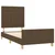 Vidaxl Posteljni okvir brez vzmetnice temno rjav 100x200 cm blago