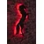 WALLXPERT Zidna LED dekoracija Wild Horse Red