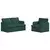 Vidaxl Kavč 2 pcs Temno zelena Kovina
