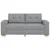 Vidaxl Dvosed svetlo siv 180x77x82 cm blago