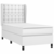 vidaXL Box spring postelja z vzmetnico bela 80x200 cm umetno usnje