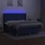Vidaxl Box spring postelja z vzmetnico LED modra 180x200 cm blago