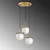Opviq Luster Anemon-13833, 55x55x110cm, IP20, Zlatno-bele boje