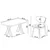 Hanah Home Trpezarijski set, 7 komada, Krem