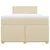 Vidaxl Box spring postelja z vzmetnico krem 120x200 cm blago