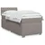 Vidaxl Box spring postelja z vzmetnico taupe 90x200 cm blago