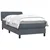 vidaXL Box Spring postelja z vzmetnico Temno siva 80x220 cm Velvet