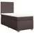 Vidaxl Box spring postelja z vzmetnico temno rjav 90x190 cm blago