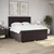 Vidaxl Box spring postelja z vzmetnico temno rjava 180x200 cm blago