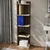 Hanah Home polica za knjige Aura, 37,8 cm, travertin / orah