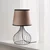 Opviq Stona lampa Telis-5393, 28x28x51 cm, IP20, Crno-smeđa