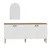 Hanah Home Konzola Lotus Mirror, 180x81x45 cm, Bela