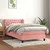 Vidaxl Box spring postelja z vzmetnico roza 90x190 cm žamet