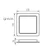 Kanlux 36537 - LED ugradno stropno svetlo TAVO LED/18W/230V 3000/4000/6000K 17x17 cm IP44