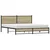 Vidaxl Kovinski posteljni okvir brez vzmetnice sonoma hrast 183x213 cm
