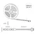 LED traka 12 pcs Crna i prozirna 1300 mm Bakar i plastika