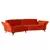 MEGA SOFA drvo, tekstil pomorandža