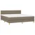 Vidaxl Box spring postelja z vzmetnico taupe 180x200 cm blago