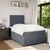 Vidaxl Box spring postelja z vzmetnico temno siv 120x190 cm žamet