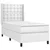 Vidaxl Box spring postelja z vzmetnico bela 80x200 cm umetno usnje