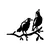 Aberto Design Dekorativna figura Bird On The Branch 09, 45x39 cm, 1.5 mm