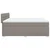 Vidaxl Box spring postelja z vzmetnico taupe 200x200 cm blago