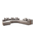 Atelier del Sofa Ugaona garnitura Gondol Siva