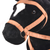 vidaXL Stoječi konj iz pliša črne barve