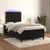 Vidaxl Box spring postelja z vzmetnico LED črna 120x200 cm žamet