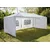 Baštenski paviljon Gazebo 3 x 6 m beli sa 6 bočnih strana