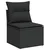 10-dijelni set vrtnih sofa s jastucima crni poliratana bagrem
