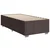 Vidaxl Box spring postelja z vzmetnico temno rjava 100x200 cm blago