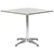 vidaXL Vrtna miza srebrna 80x80x70 cm aluminij