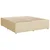 Vidaxl Box spring postelja z vzmetnico krem 180x200 cm blago