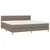 Vidaxl Box spring postelja z vzmetnico taupe 200x200 cm blago