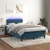 Vidaxl Box spring postelja z vzmetnico LED tem. modra 120x190 cm žamet