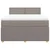 vidaXL Box spring postelja z vzmetnico taupe 140x190 cm blago